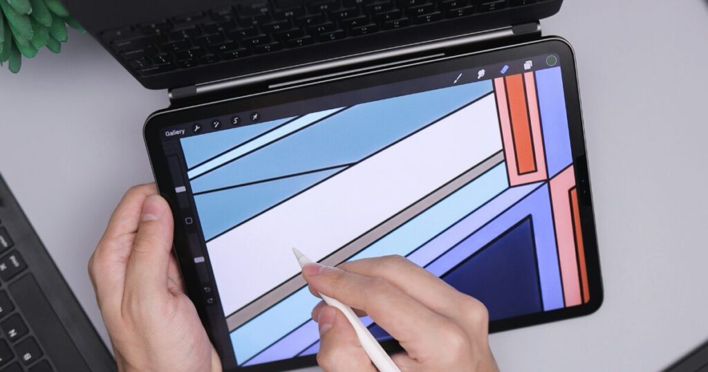 タブレット端末でデジタルアートを制作するスタイラスペン